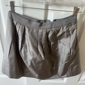 Jcrew ladies silver silk part skirt size 00